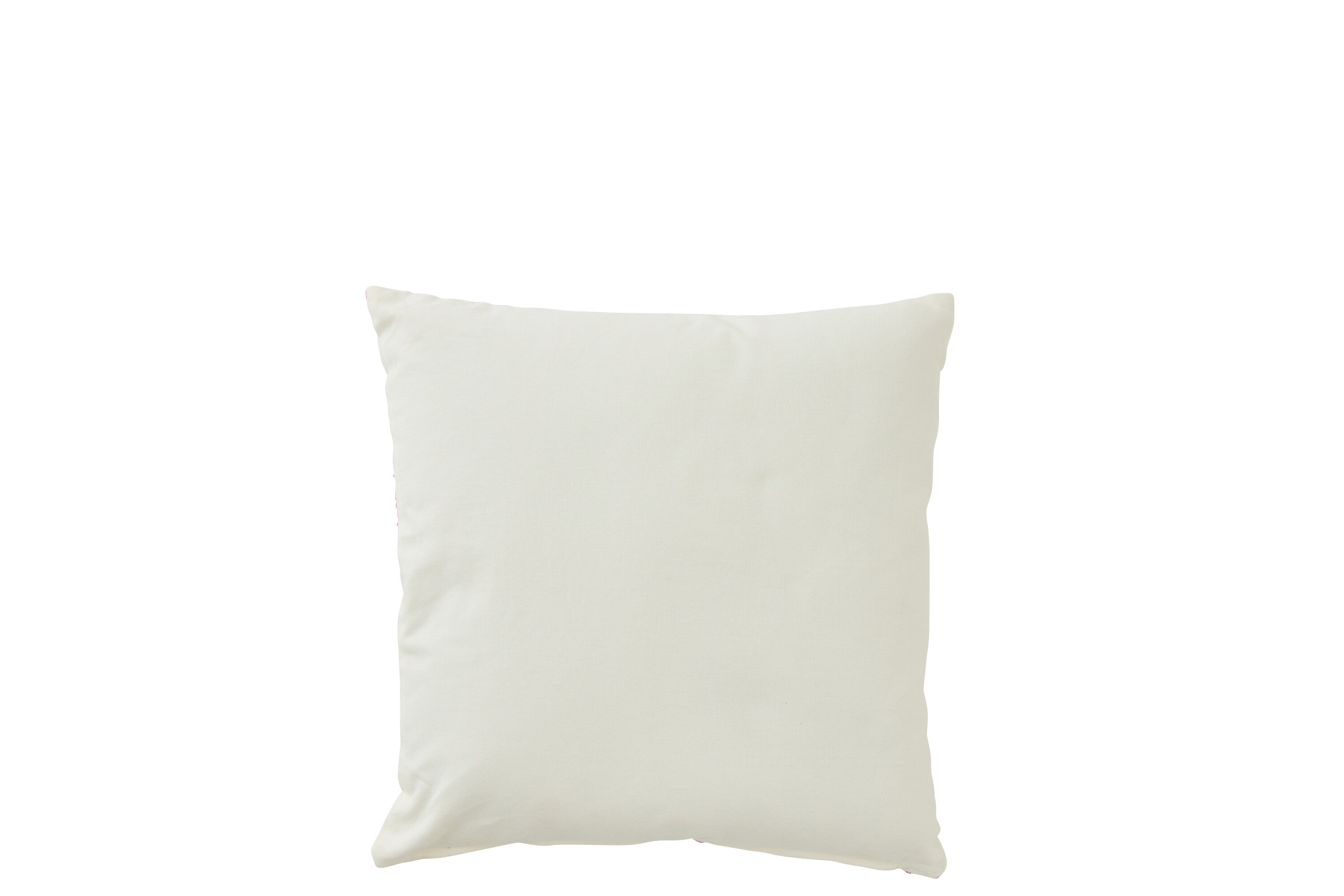 Cushion Flowers Cotton White/Fuchsia (61770)