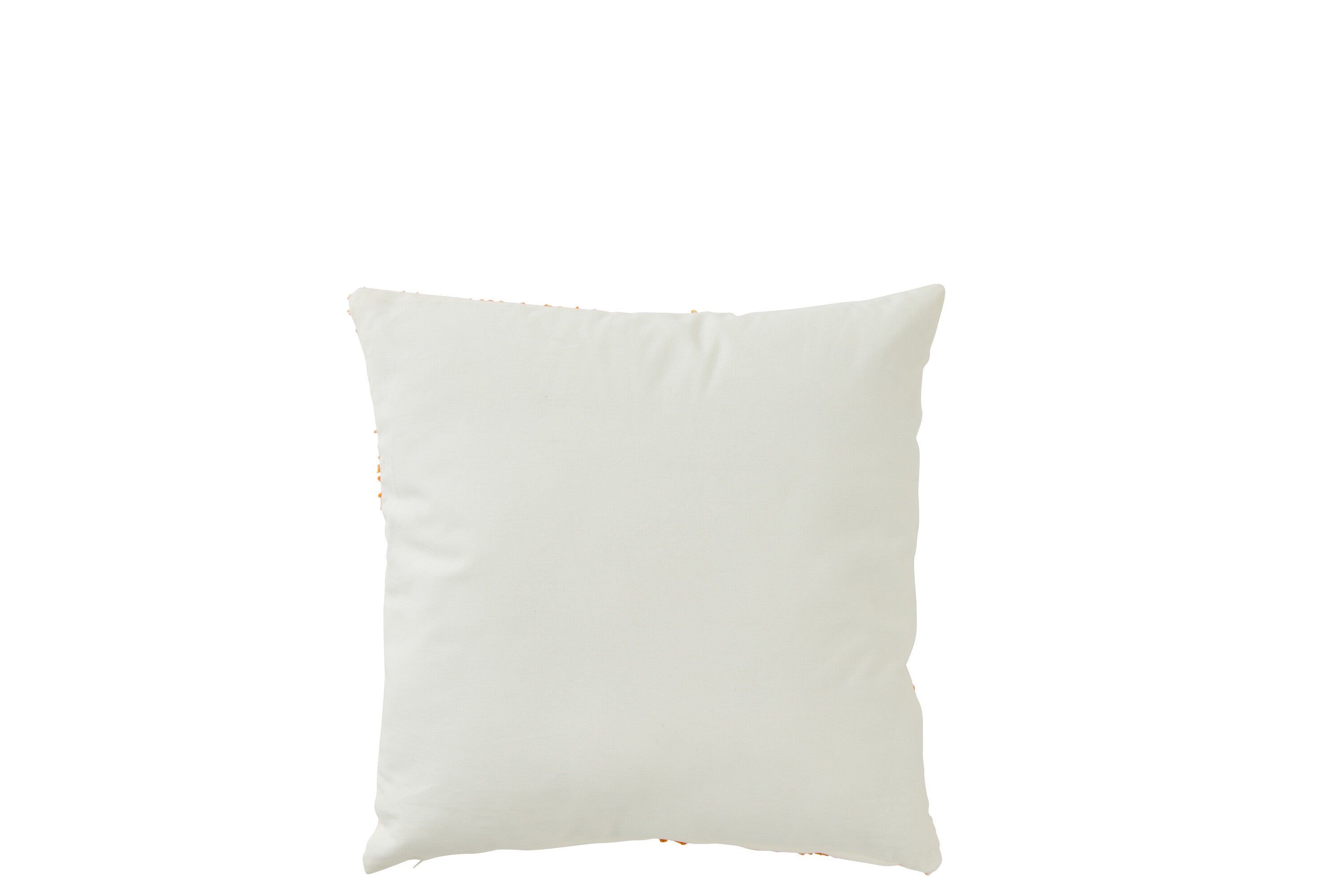 Cushion Flowers Cotton White/Dark Orange (61771)